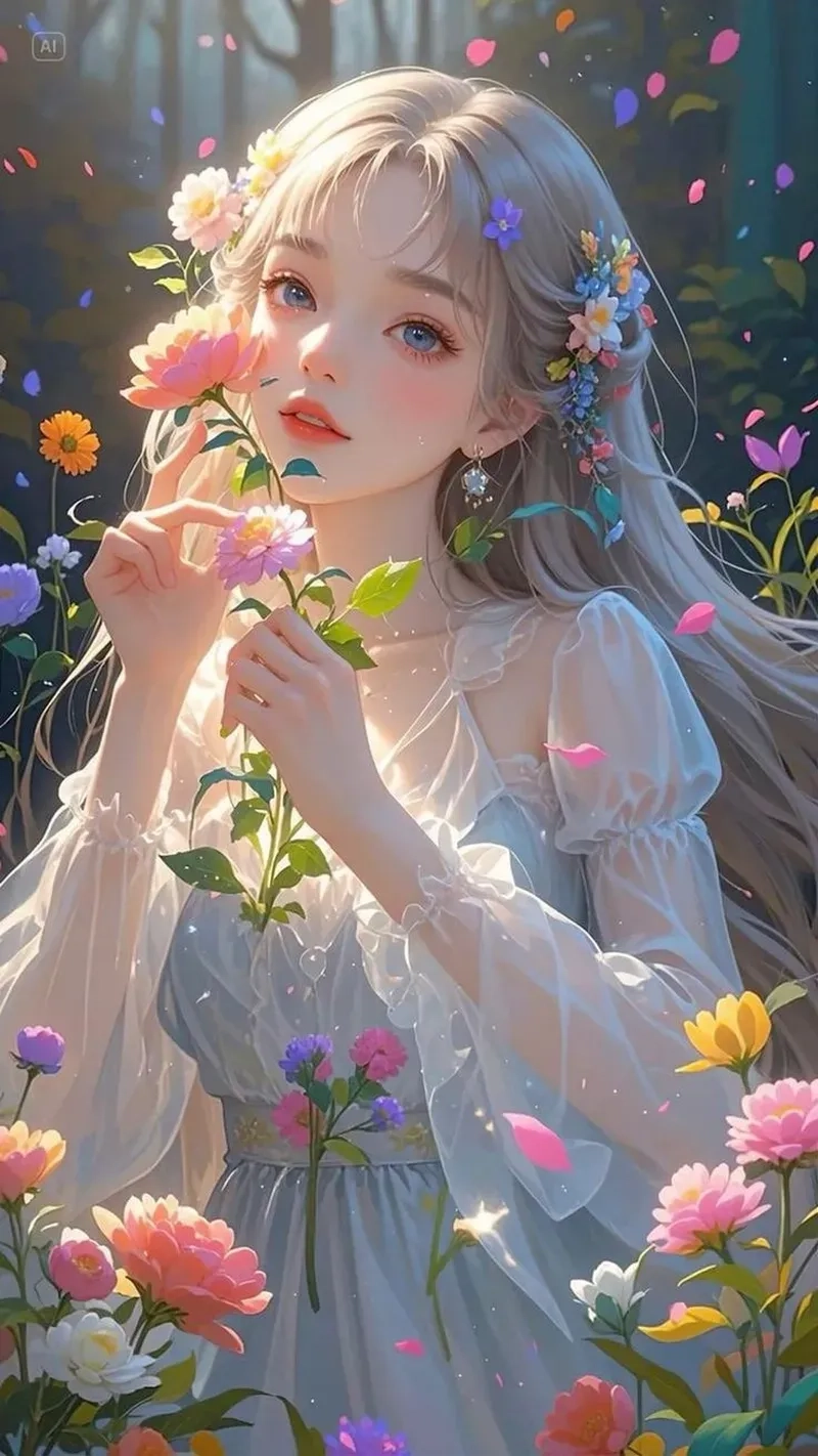Hình nền anime girl cute 4K sắc nét làm sáng cả màn hình