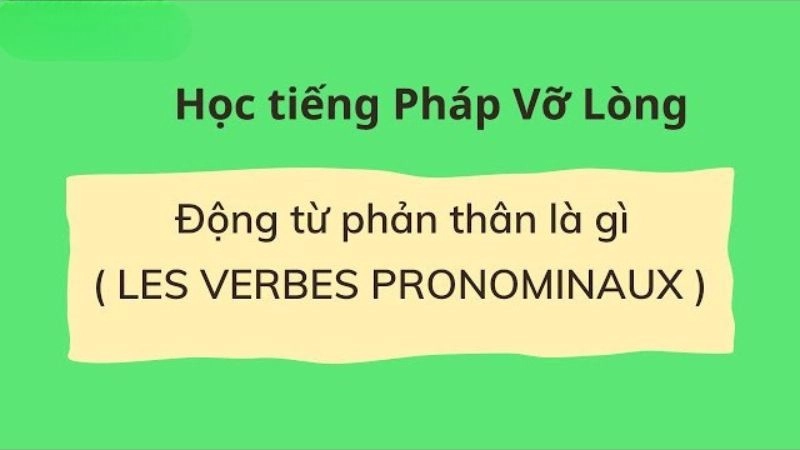 Động từ phản thân tiếng Pháp (Verbes prnominaux) là động từ đi kèm với đại từ phản thân (se/s’) nhằm chỉ hành động tác động lên chủ thể 