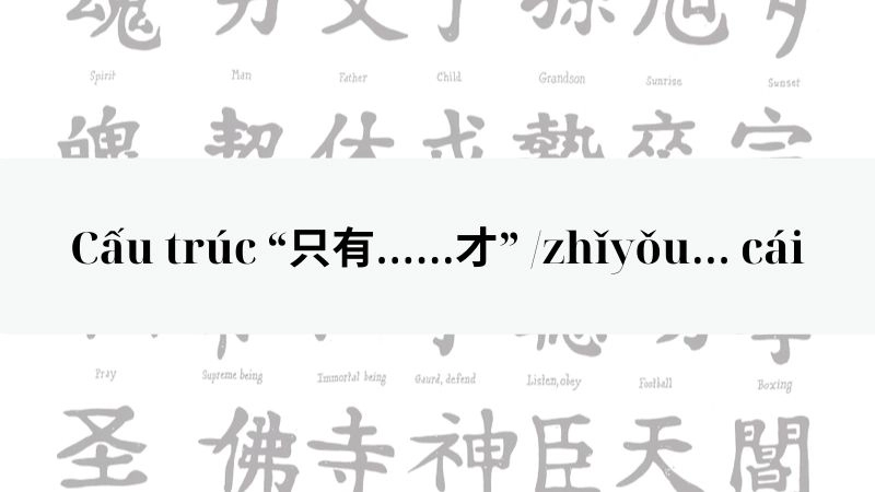 Cấu trúc “只有……才” /zhǐyǒu… cái/