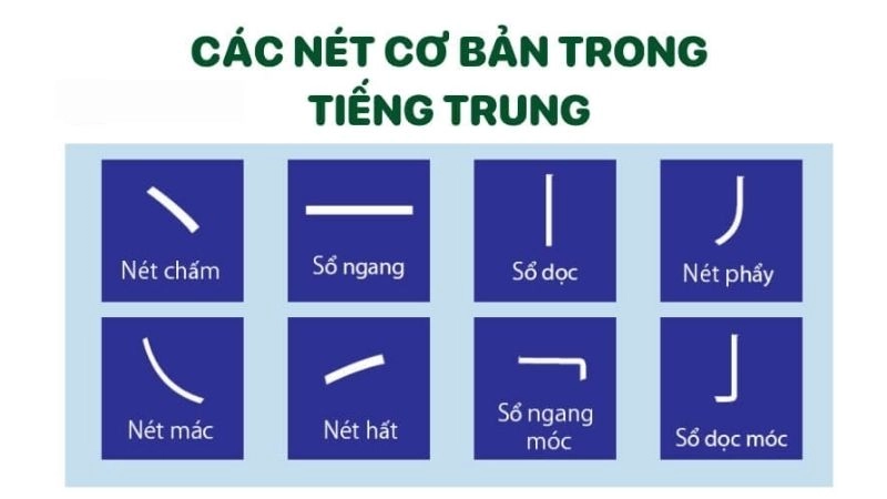 các nét trong tiếng Trung đòi hỏi sự uyển chuyển và khéo léo từ người viết