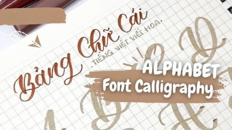 Có hai loại chữ Calligraphy phổ biến gồm chữ cơ bản và Faux Calligraphy