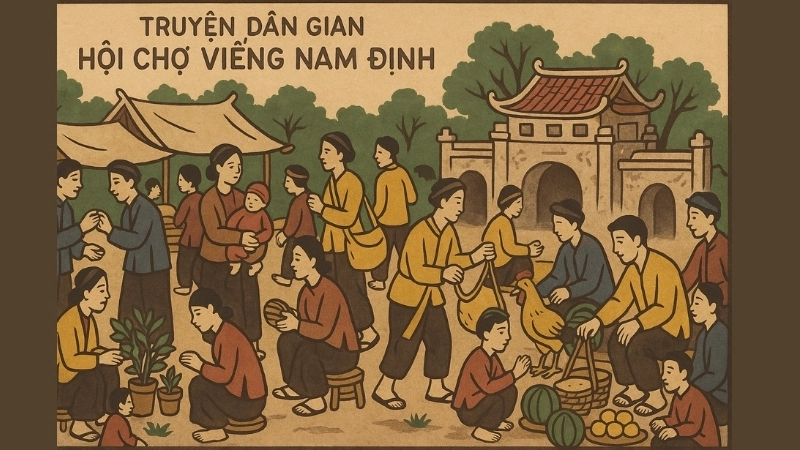 Tóm tắt truyện dân gian - Hội chợ viếng Nam Định hay