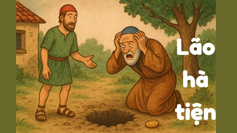 Tóm tắt Truyện ngụ ngôn - Lão hà tiện và bài học nhân sinh