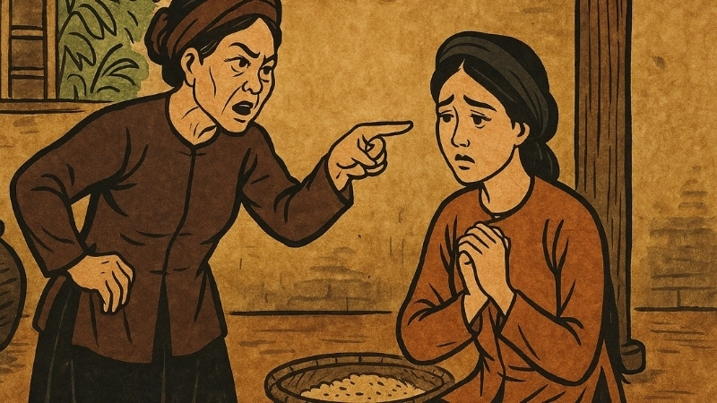 Tóm tắt truyện cổ tích Mẹ chồng buộc tội nàng dâu