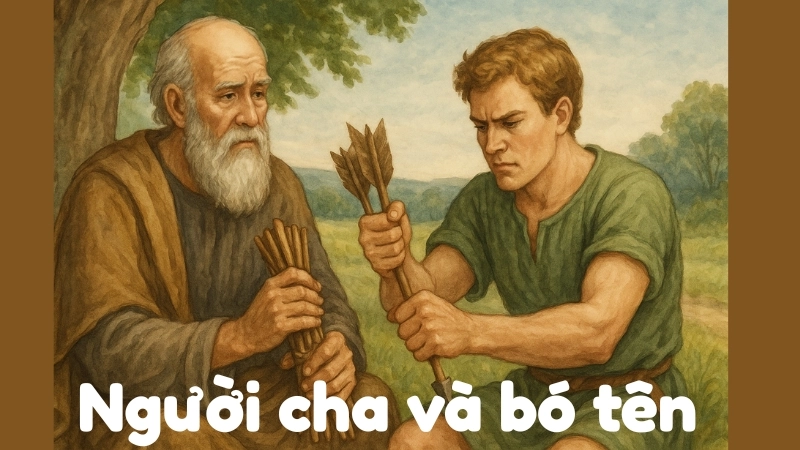 Tóm tắt Truyện ngụ ngôn - Người cha và bó tên hay nhất