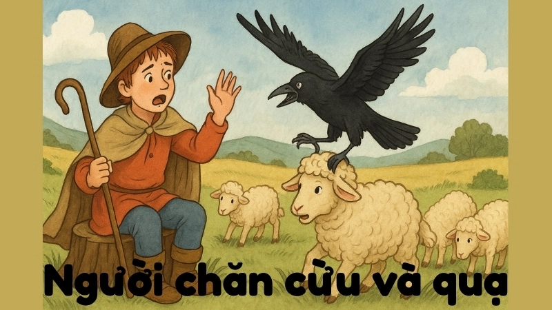 Tóm tắt Truyện ngụ ngôn - Người chăn cừu và quạ hay nhất