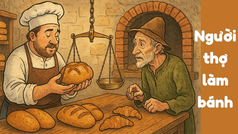 Tóm tắt Truyện ngụ ngôn - Người thợ làm bánh ngắn gọn nhất