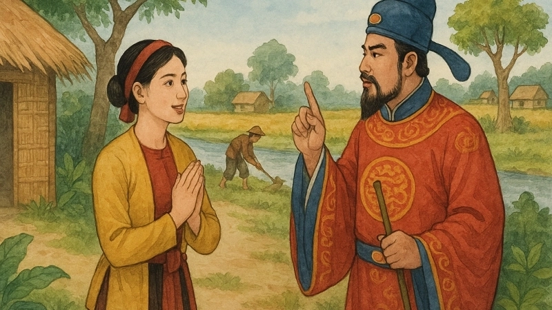 Tóm tắt truyện cổ tích Việt Nam - Người vợ thông minh