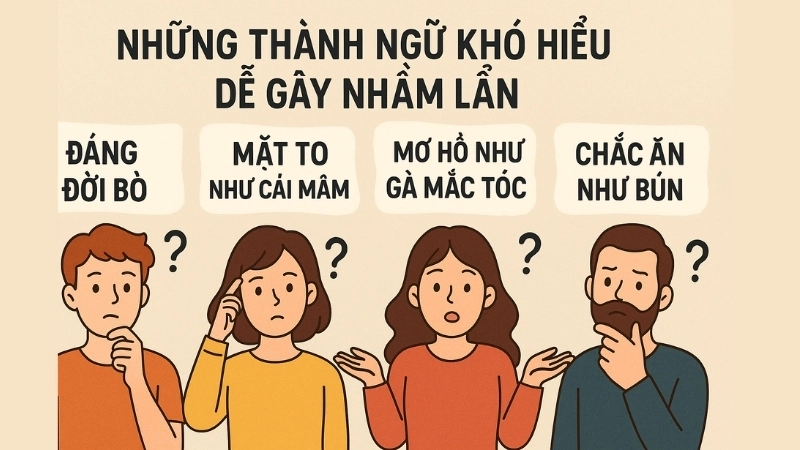 Những thành ngữ khó hiểu dễ gây nhầm lẫn