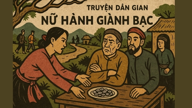 Tóm tắt Truyện dân gian - Nữ hành giành bạc chi tiết nhất