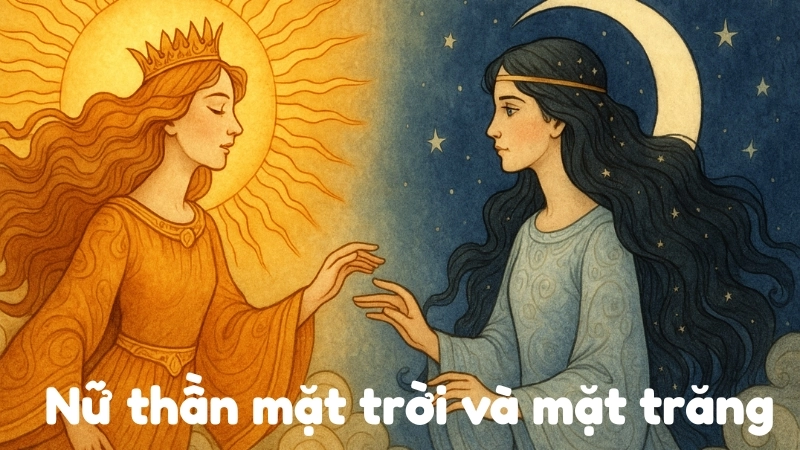 Tóm tắt truyện cổ tích Việt Nam - Nữ thần mặt trời trăng