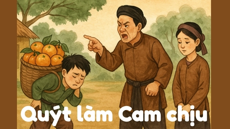 Tóm tắt Truyện dân gian - Quýt làm Cam chịu ngắn gọn dễ hiểu