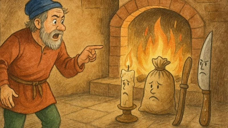 Tóm tắt truyện cổ tích Việt Nam - Sợi bấc tìm ra thủ phạm
