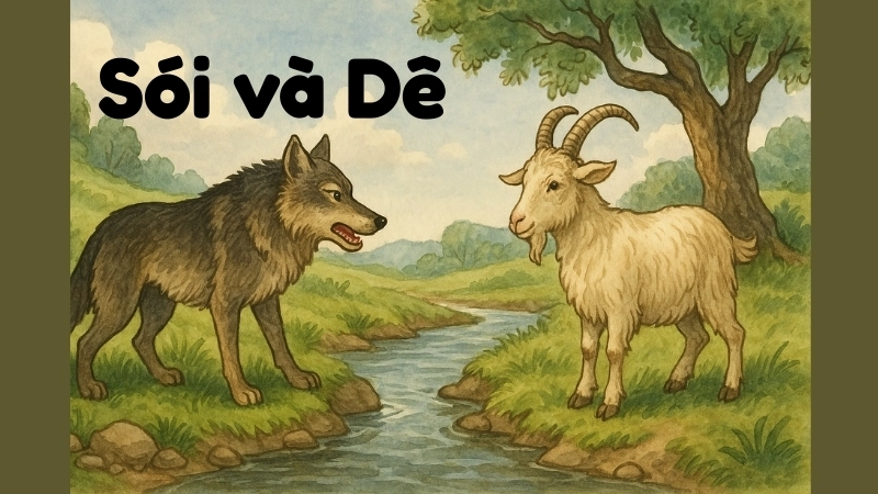 Tóm tắt Truyện ngụ ngôn - Sói và Dê bài học cảnh giác