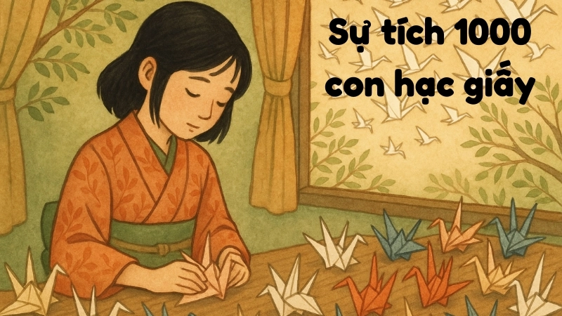 Tóm tắt truyện Sự tích 1000 con hạc giấy cảm động