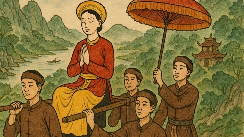 Tóm tắt truyện cổ tích Sự tích Bà chúa Ba chùa Hương