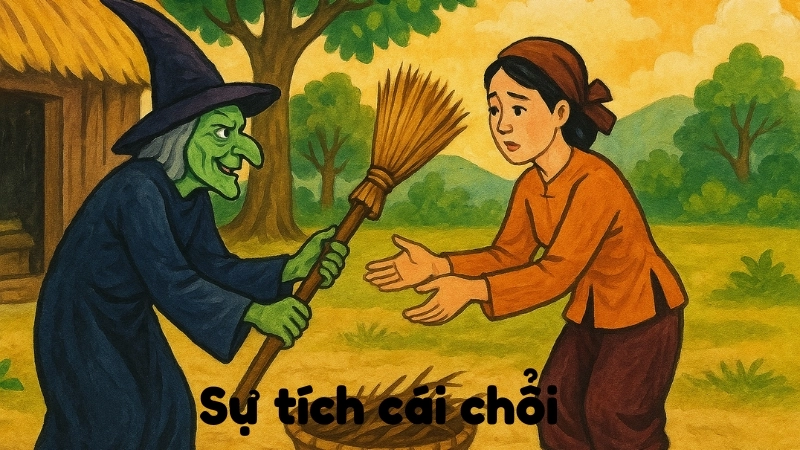 Tóm tắt truyện cổ tích Việt Nam Sự tích cái chổi đầy đủ