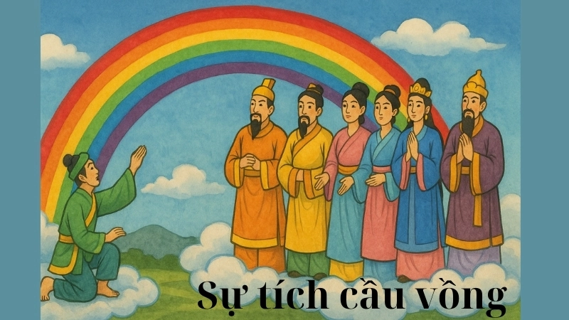 Tóm tắt truyện cổ tích Việt Nam - Sự tích cầu vồng