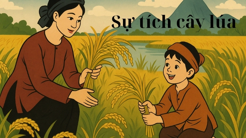 Tóm tắt truyện cổ tích Việt Nam - Sự tích cây lúa hay