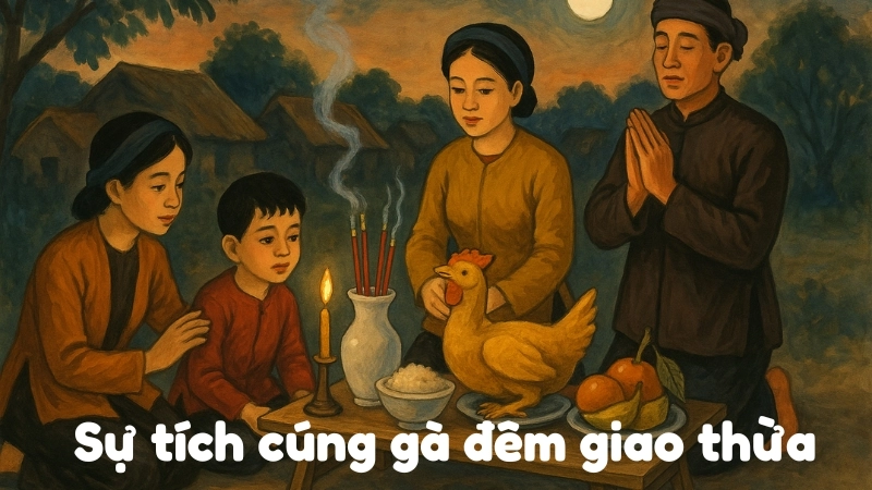 Tóm tắt truyện cổ tích Việt Nam - Cúng gà đêm giao thừa