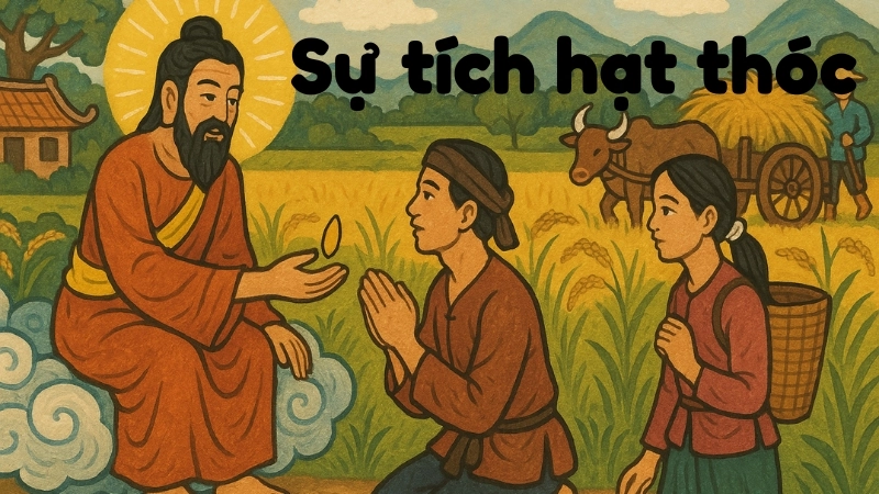 Tóm tắt truyện cổ tích Việt Nam - Sự tích hạt thóc hay nhất 