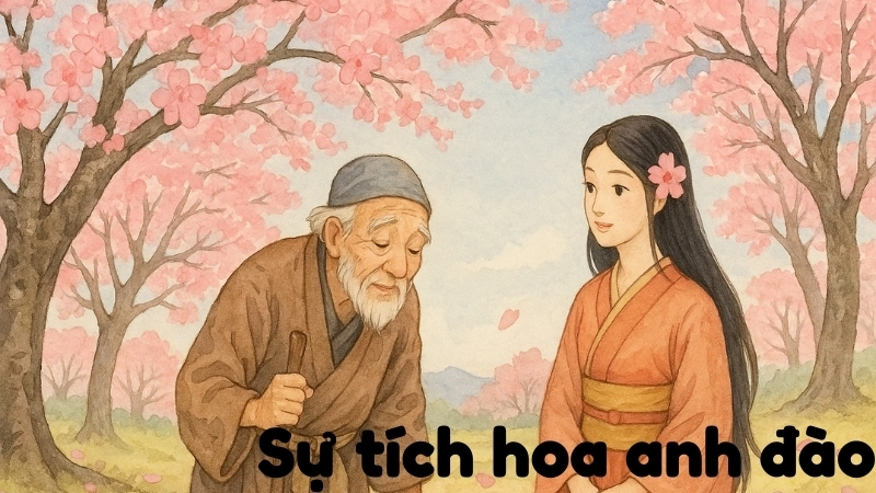 Tóm tắt Truyện cổ tích nước ngoài - Sự tích hoa anh đào