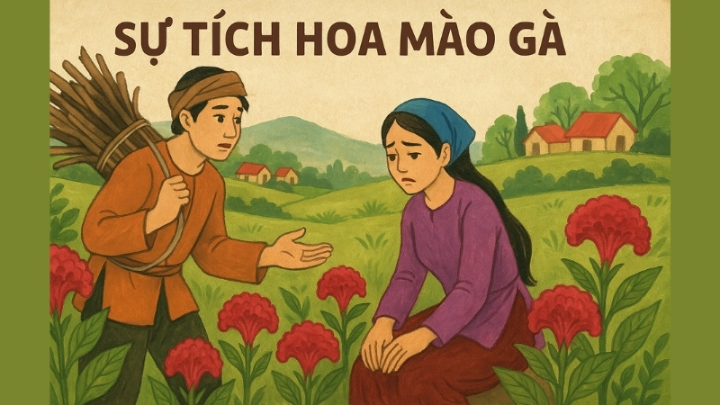 Tóm tắt truyện cổ tích Việt Nam - Sự tích hoa mào gà