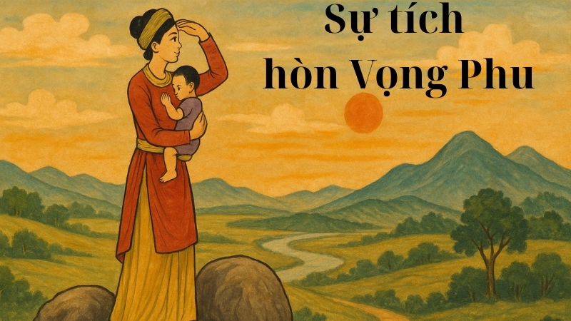 Tóm tắt truyện cổ tích Việt Nam - Sự tích hòn Vọng Phu