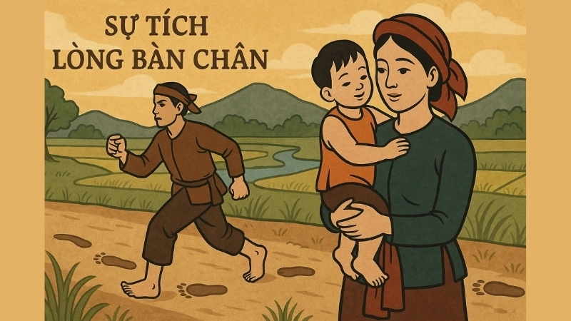 Tóm tắt truyện cổ tích Việt Nam – Sự tích lòng bàn chân