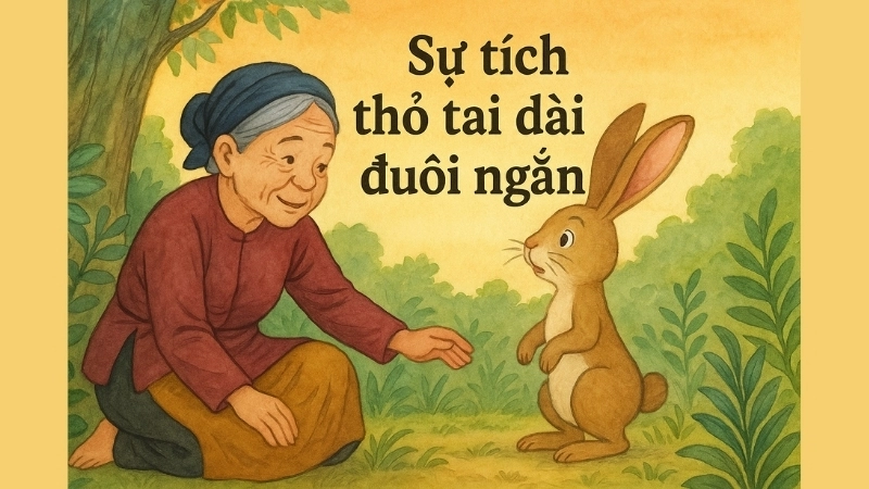 Tóm tắt truyện cổ tích Sự tích thỏ tai dài đuôi ngắn