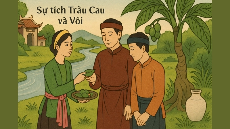 Tóm tắt truyện cổ tích Việt Nam - Sự tích Trầu Cau và Vôi