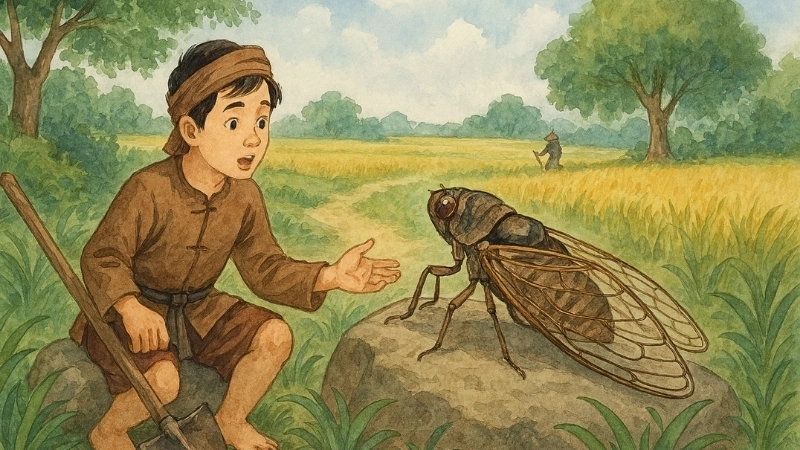 Tóm tắt truyện cổ tích Việt Nam Sự tích ve sầu rỗng ruột