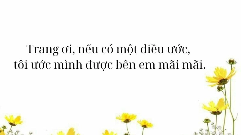 caption thả thính theo tên Trang vừa ngọt ngào lãng mạn