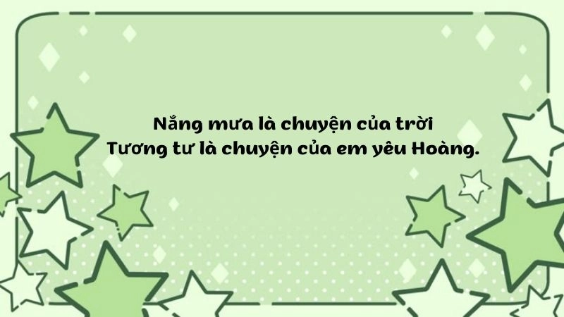  những câu thơ thả thính Hoàng hay nhất 