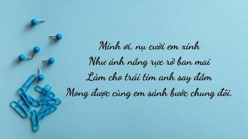  Tuyển tập thơ thả thính tên Minh 