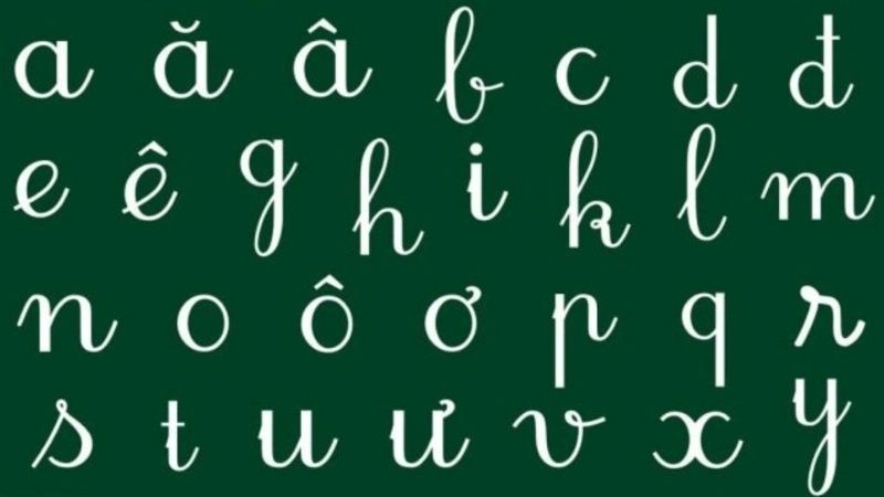  bảng chữ cái tiếng Việt có 29 chữ cái 