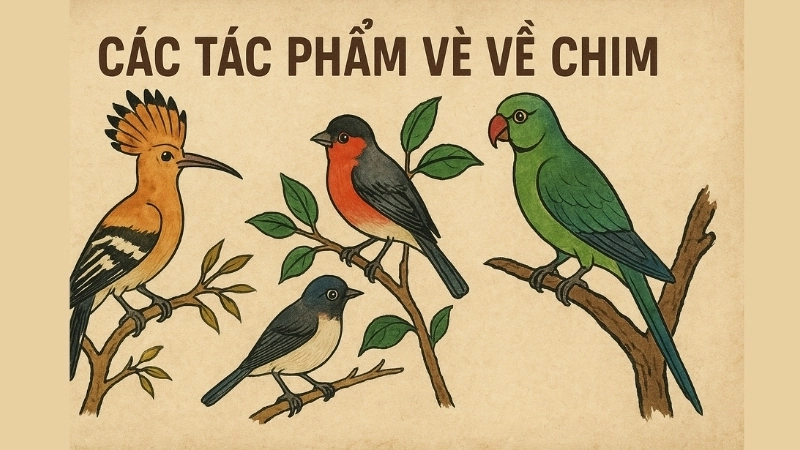 Các tác phẩm vè về chim