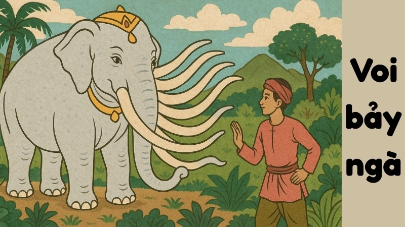 Tóm tắt Truyện dân gian - Voi bảy ngà đầy hấp dẫn